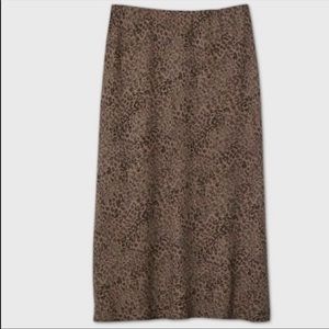 A New Day animal print midi skirt